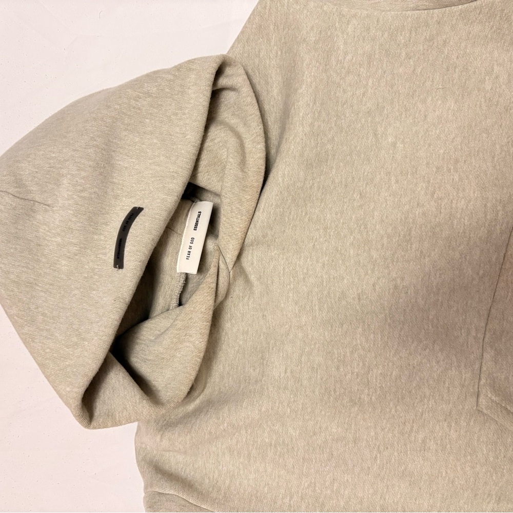 Essential Fear of God Green Beige Hoodie